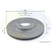 Comline 2 x Vented Front Brake Discs ADC2710V-x2