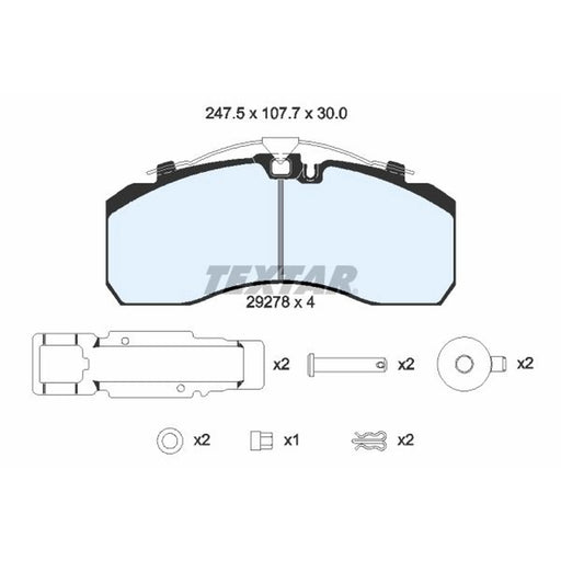 Textar Front Brake Pad Set 2927802
