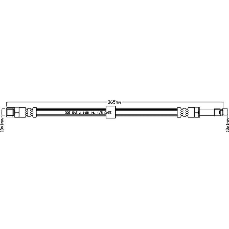 Abtex Brake Hydraulic Hose Line Right ABH1243