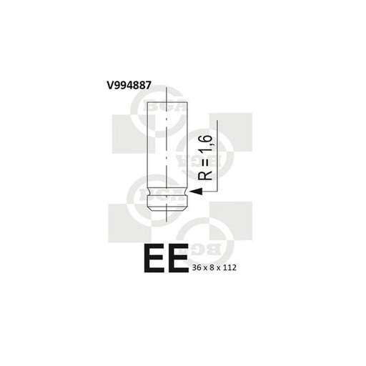 BGA Engine Exhaust Valve 35mm Head V994887