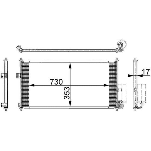 Mahle Air Conditioning Condenser AC 674 000S