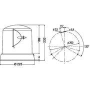 Hella Rotating Beacon Wide High 2RL 008 065-011