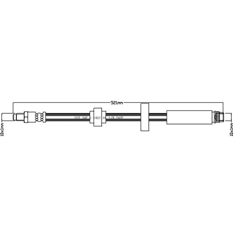 Abtex Brake Hydraulic Hose Line Right ABH1290