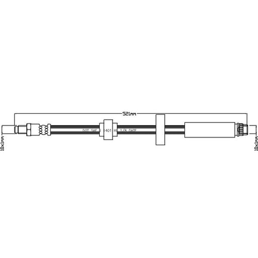 Abtex Brake Hydraulic Hose Line Right ABH1290