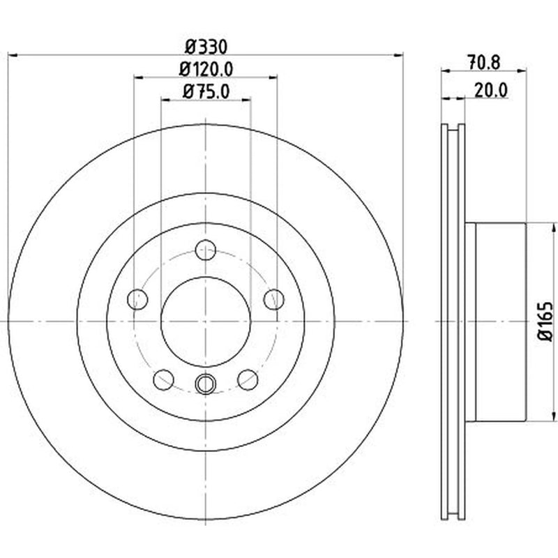DON 2 x Vented Rear Brake Discs PCD12432-x2