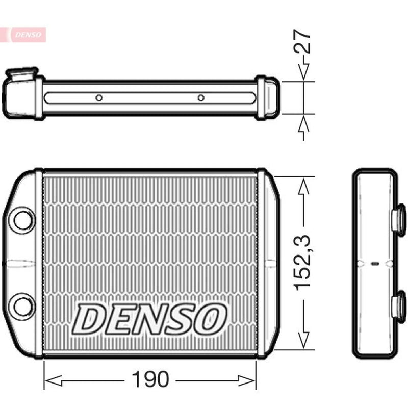 Denso Heater Matrix Core Heat Exchanger DRR09003