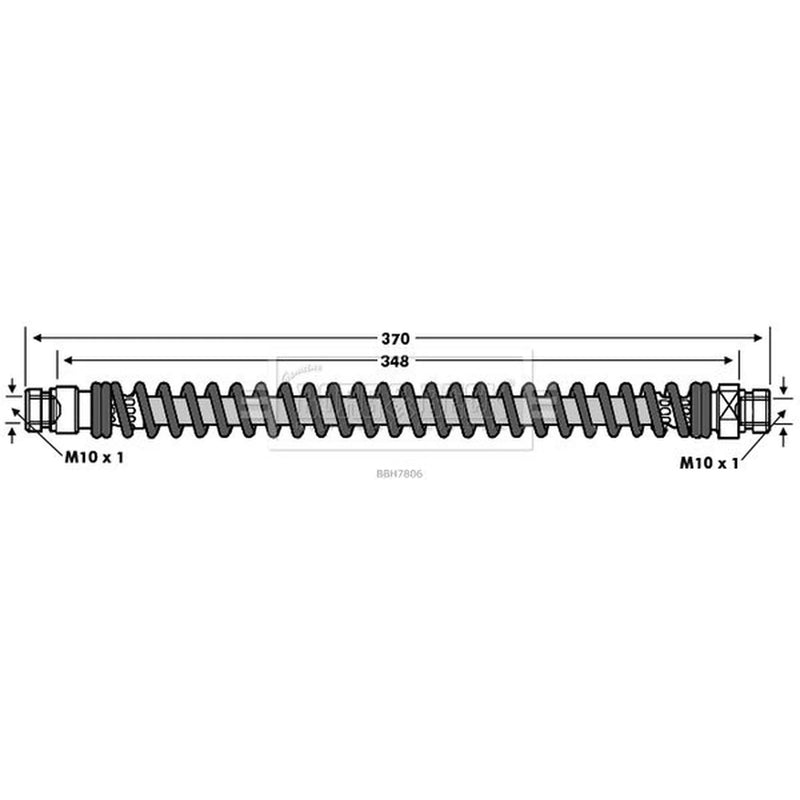 Borg & Beck Brake Hydraulic Hose Line inner BBH7806