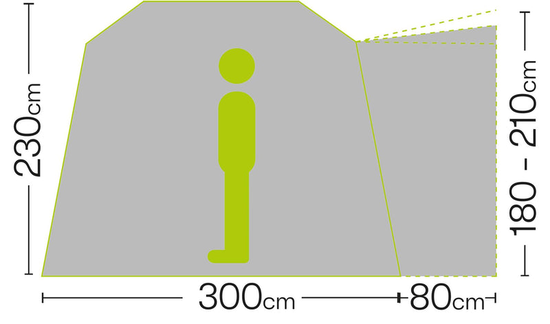 Quest Eagle Air Drive Away Campervan Awning (Low : 180 - 210) - Quest Leisure - Van Life Living