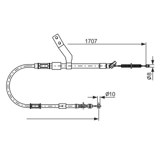 Bosch Handbrake Cable Right Rear 1 987 482 260