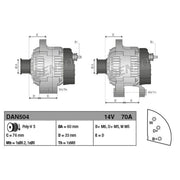 Denso Car Alternator 12V fits Ford Courier Box Body/Mpv 1991-1996 1.8