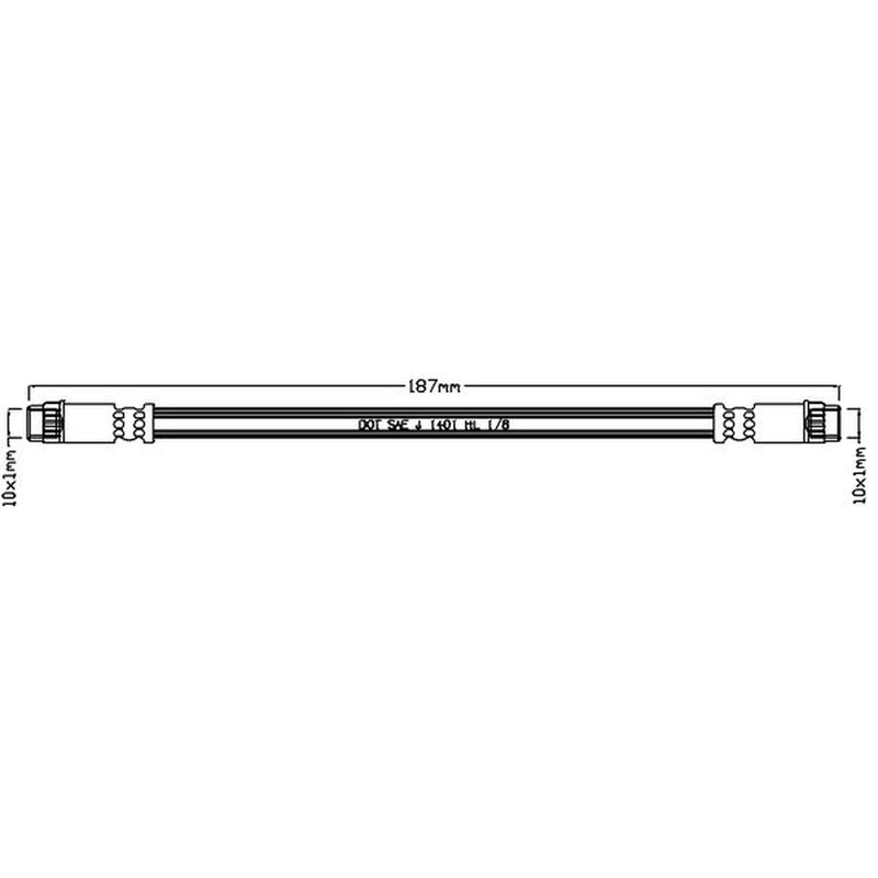 Abtex Brake Hydraulic Hose Line inner ABH1075