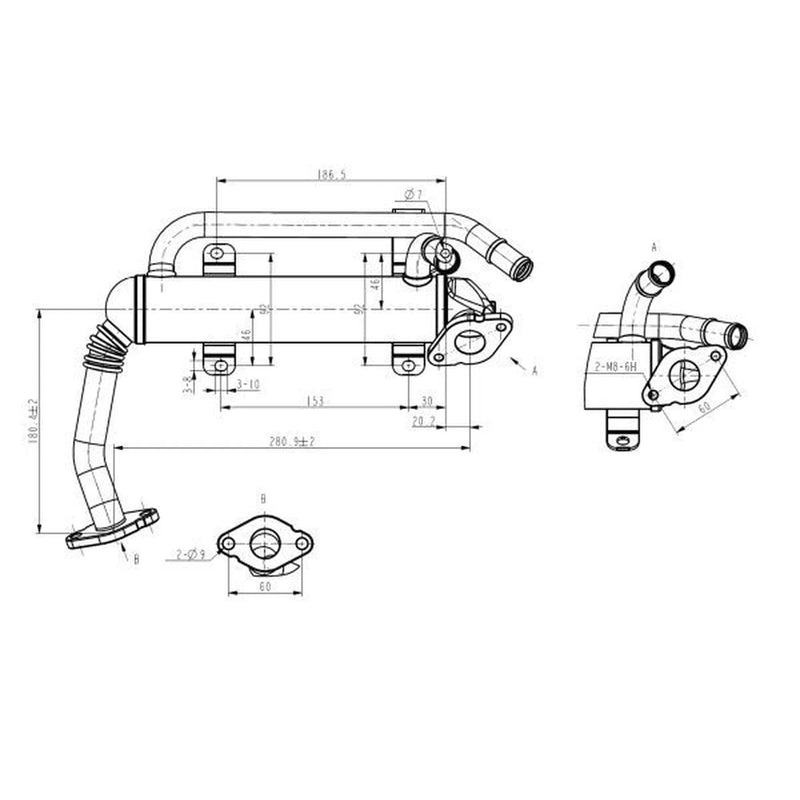 NRF EGR Cooler (Exhaust Gas Recirculation) 48406