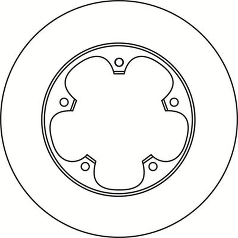 Abtex 2 x Solid Rear Brake Discs BD2000S-x2