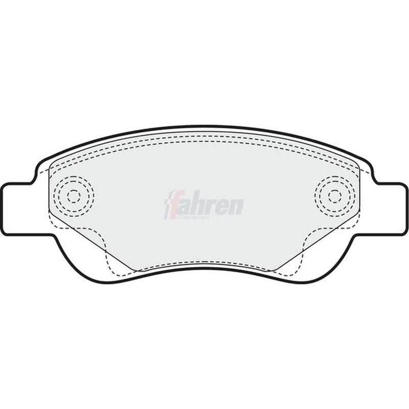 Fahren Front Brake Pad Set fits Citroën C1 2005-2014 1.0 1.4