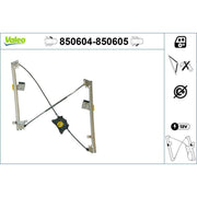 Valeo Electric Window Regulator Lifter Right Front 850605
