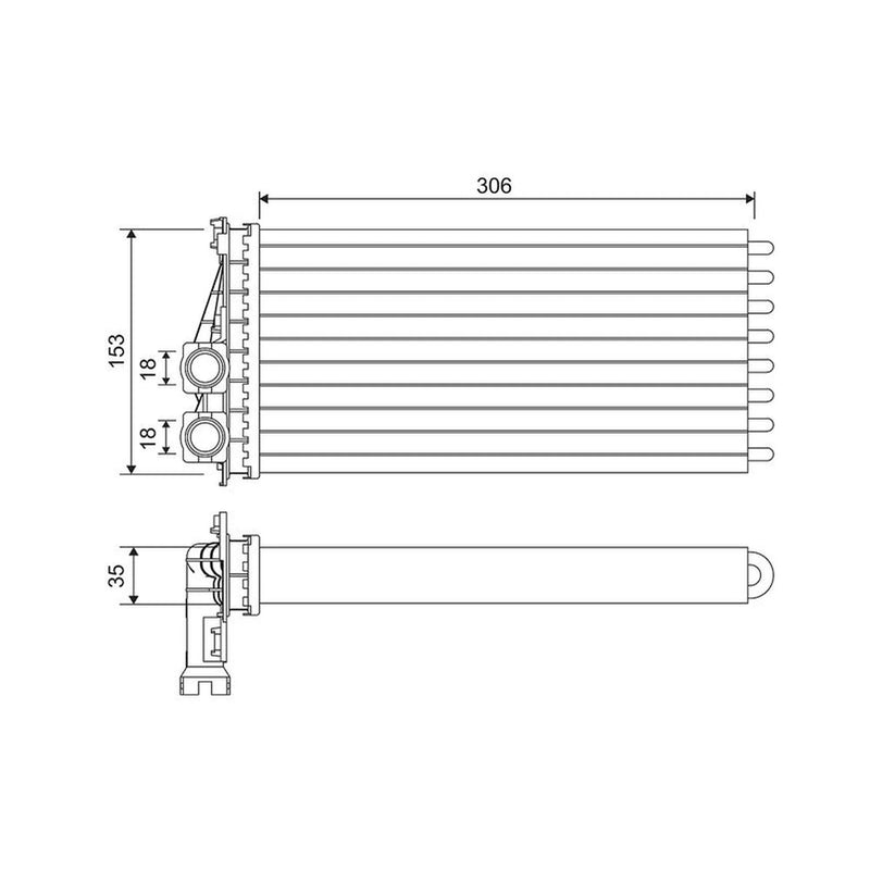 Valeo Heater Matrix Core Heat Exchanger 811566
