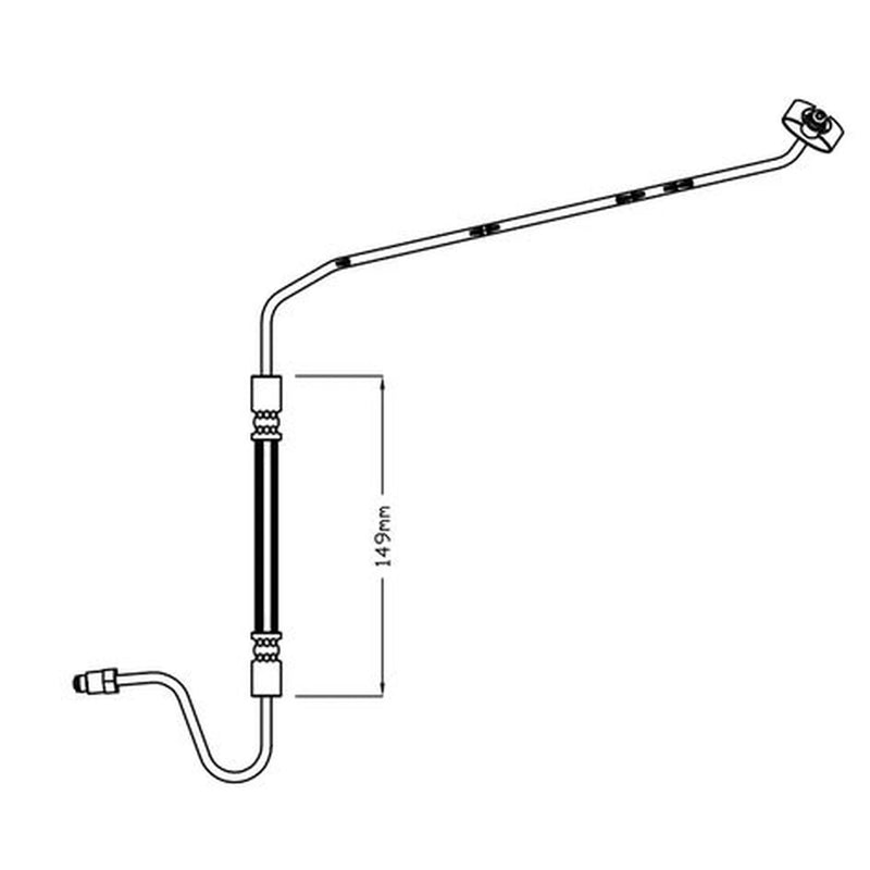 Abtex Brake Hydraulic Hose Line outer ABH1254L