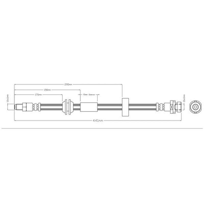 Abtex Brake Hydraulic Hose Line inner ABH1060