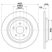 DON 2 x Solid Rear Brake Discs PCD22902-x2