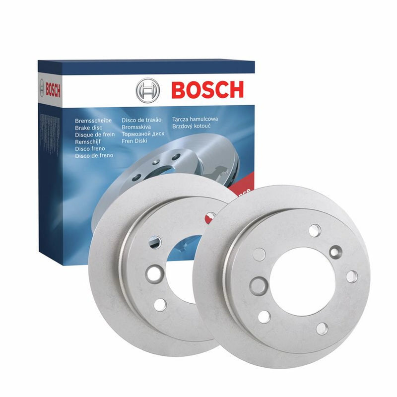 Bosch 2 x Solid Rear Brake Discs 0986478863-x2