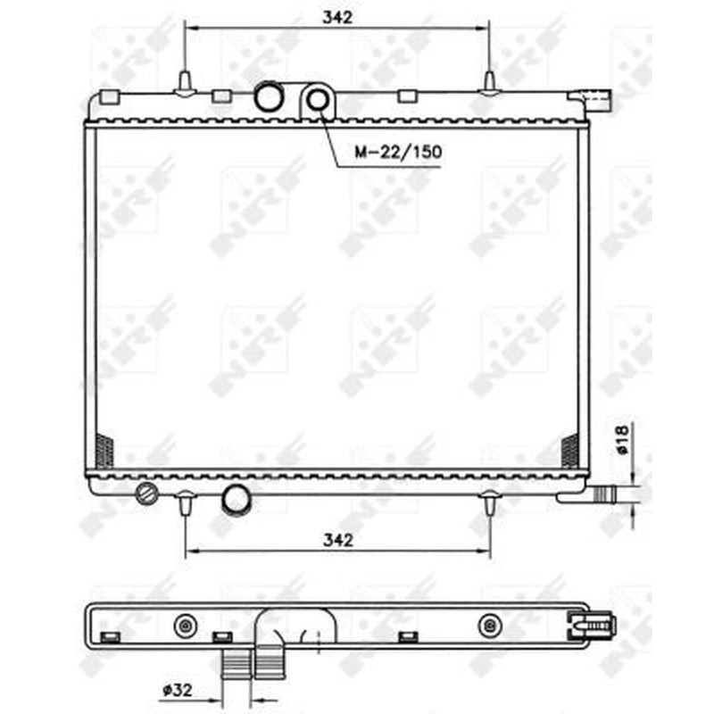 NRF Engine Radiator 519524