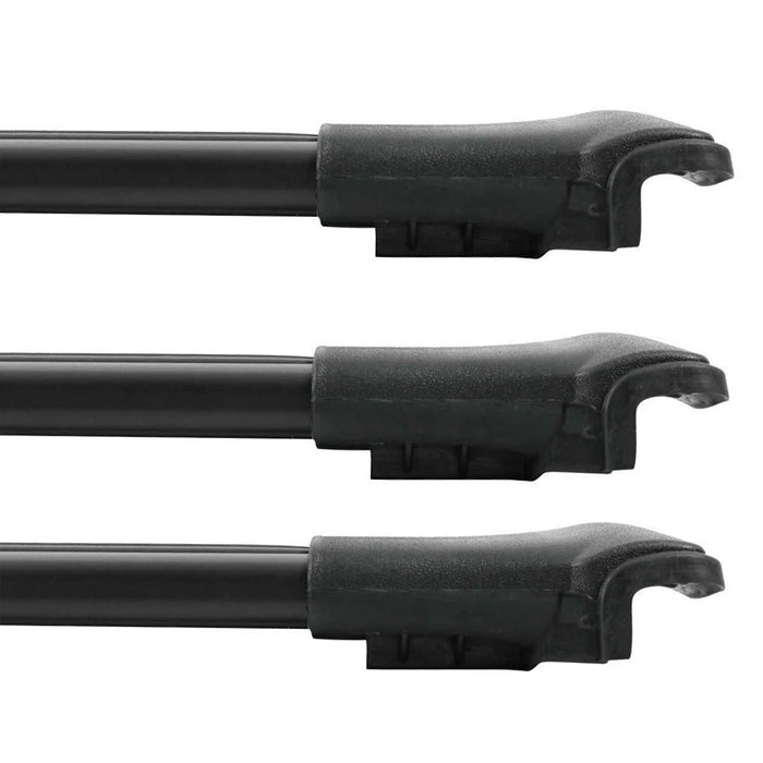 3x Roof Bars Rack Aluminium Black fits Mercedes Vito 1996-2022 - Omtec - Van Life Living