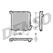 Denso Engine Radiator fits Renault 11 1983-1988 1.1 1.2 1.4 1.7