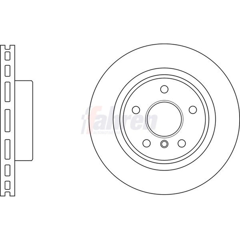 Fahren 2 x Vented Brake Discs fits BMW 5 2009-2017