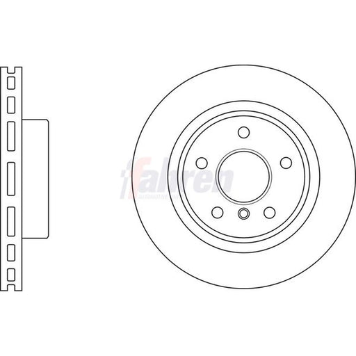 Fahren Front Brake Vented Discs & Pads fits BMW 5 2010-2017