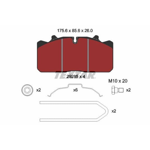 Textar Front Brake Pad Set 2928502