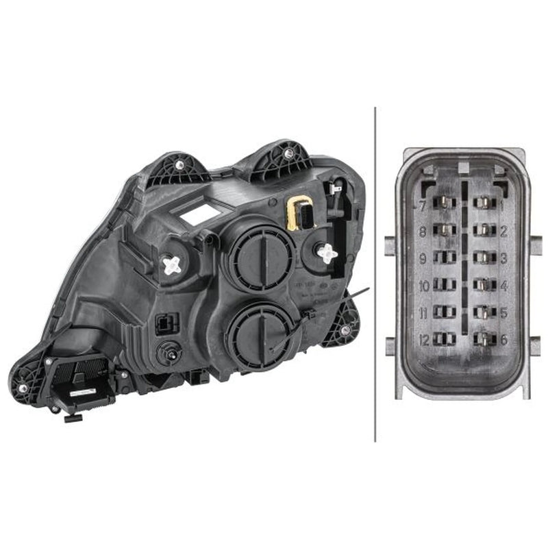 Hella Headlight Headlamp P21W Right 1ED 010 116-521