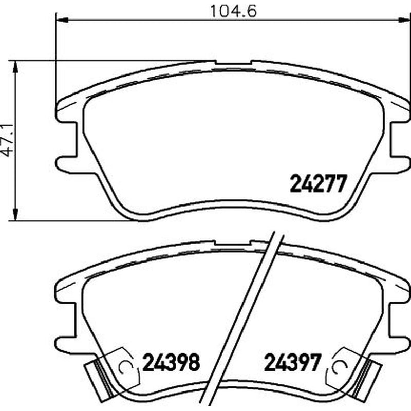 Mintex Front Brake Pad Set MDB2762