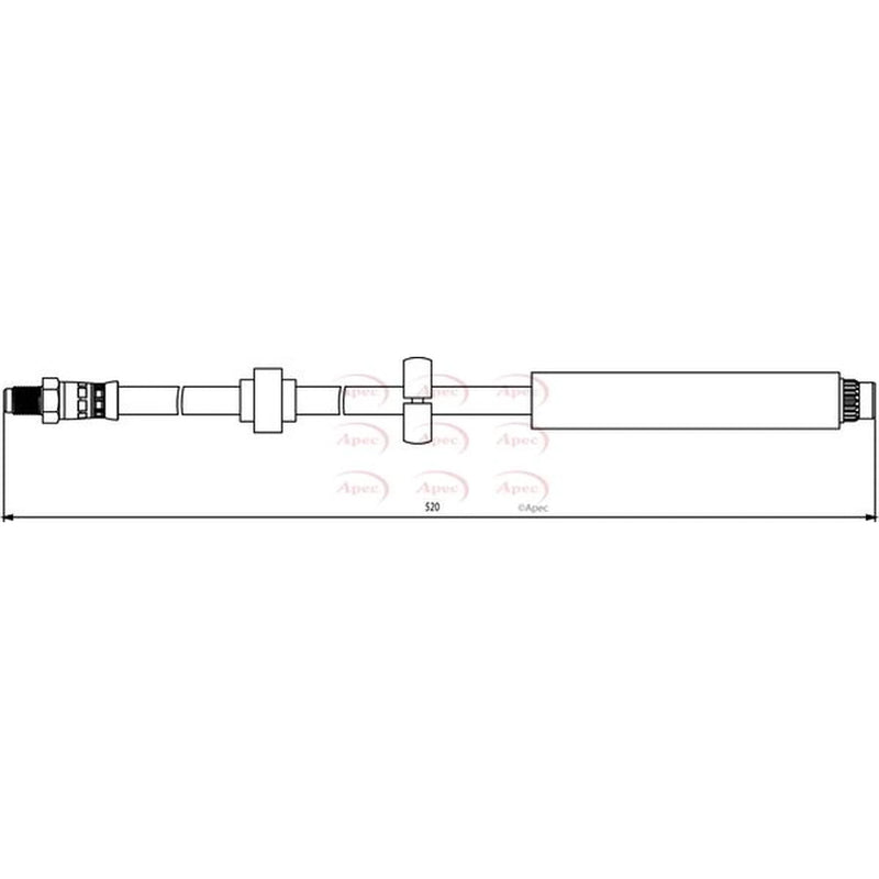 Apec Brake Hydraulic Hose Line Front HOS3848