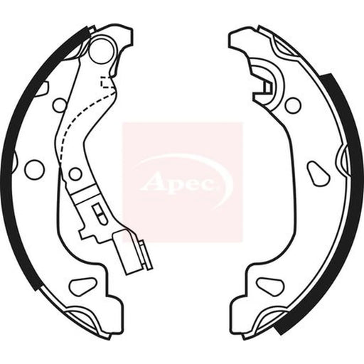 Apec Brake Shoe Set Axle Kit SHU623