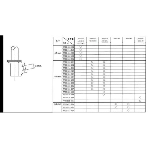KYB Shock Absorber Damper Strut Front 633824