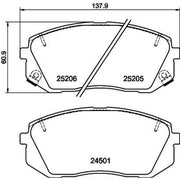 Mintex Front Brake Pad Set MDB3166