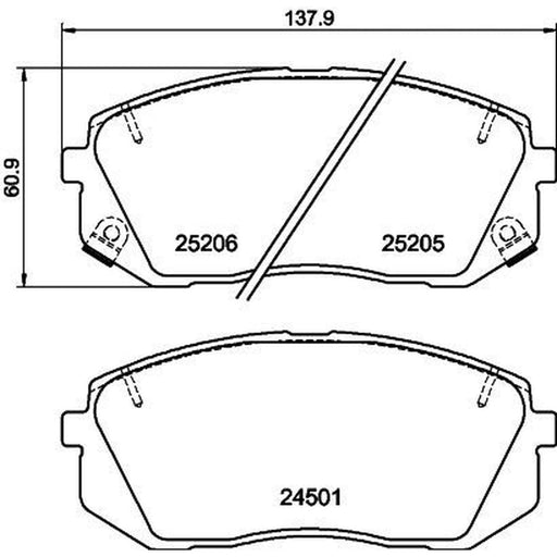 Mintex Front Brake Pad Set MDB3166