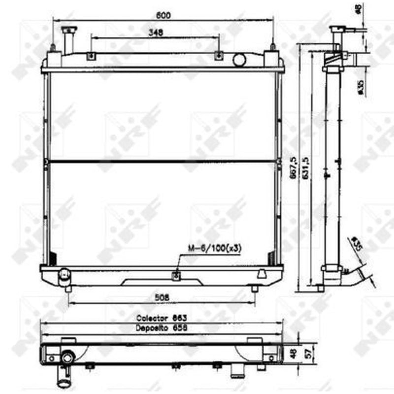 NRF Engine Radiator 52068