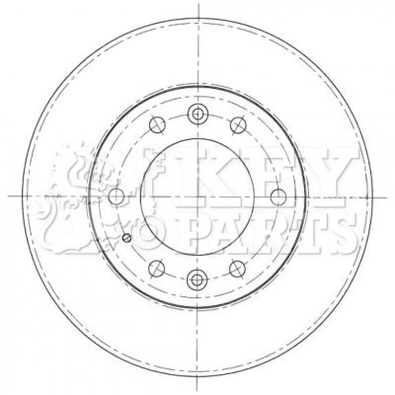 Key Parts 2 x Vented Front Brake Discs KBD5403-x2