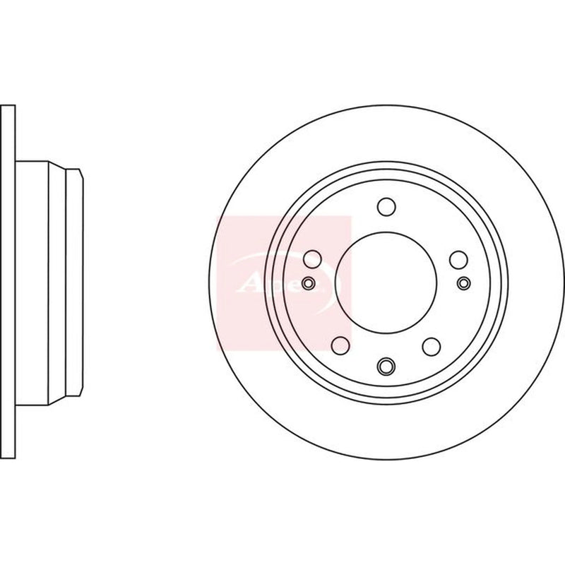 Apec 2 x Solid Rear Brake Discs DSK2672-x2