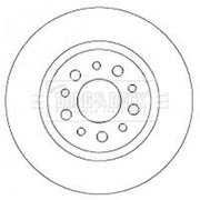 Borg & Beck 2 x Solid Rear Brake Discs BBD4359-x2