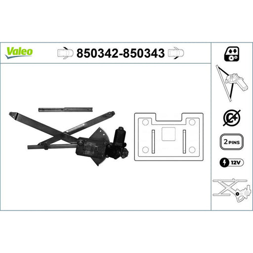 Valeo Electric Window Regulator Lifter Right Front 850343