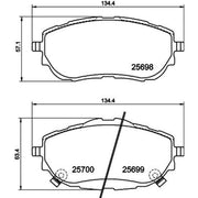 Mintex Front Brake Pad Set MDB3334