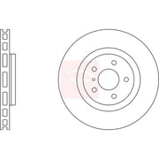 Apec 2 x Vented Front Brake Discs DSK2502-x2