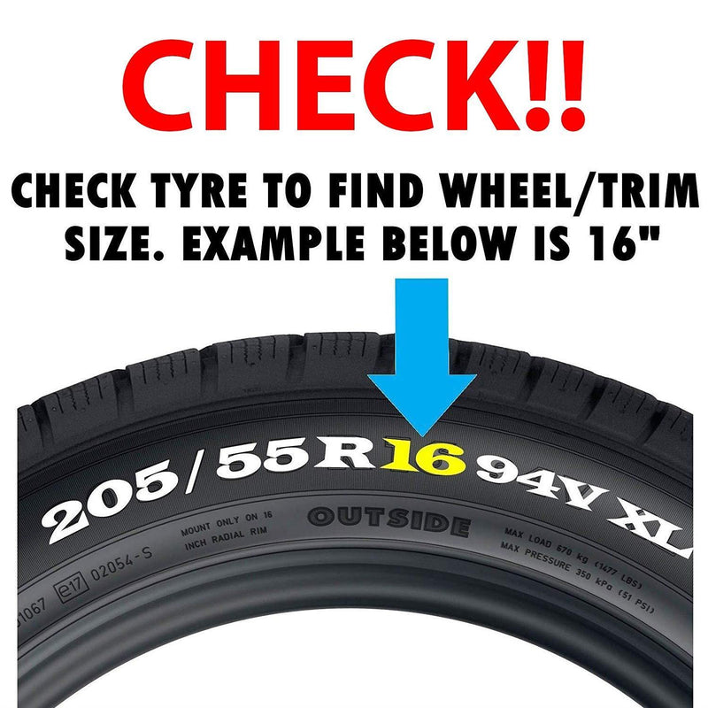 4 x 15" Alloy Look Black & Silver Deep Dish Motorhome Wheel Trims Hub Caps Vans - Simply - Van Life Living