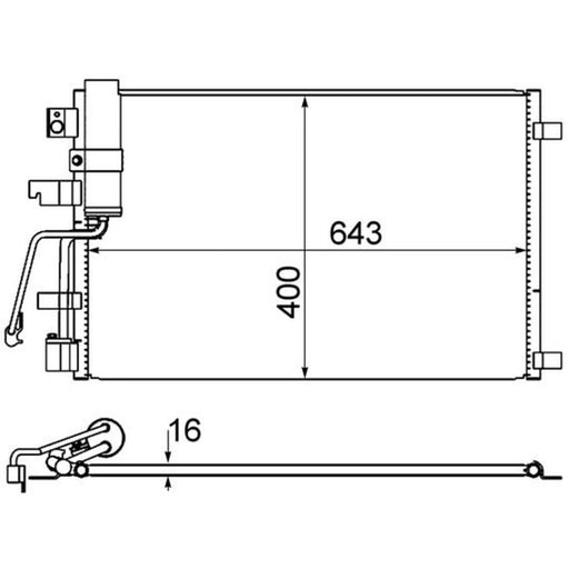 Mahle Air Conditioning Condenser AC 607 001S