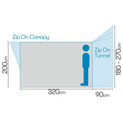 Aquila Pro 500 performance air drive away awning 12010842000001 - Westfield - Van Life Living