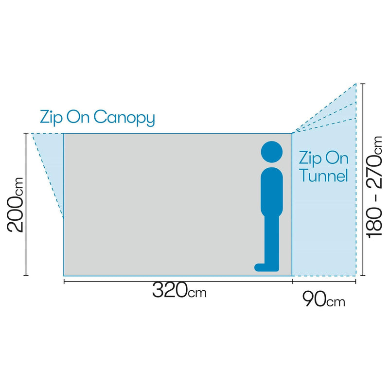 Aquila Pro 500 performance air drive away awning 12010842000001 - Westfield - Van Life Living
