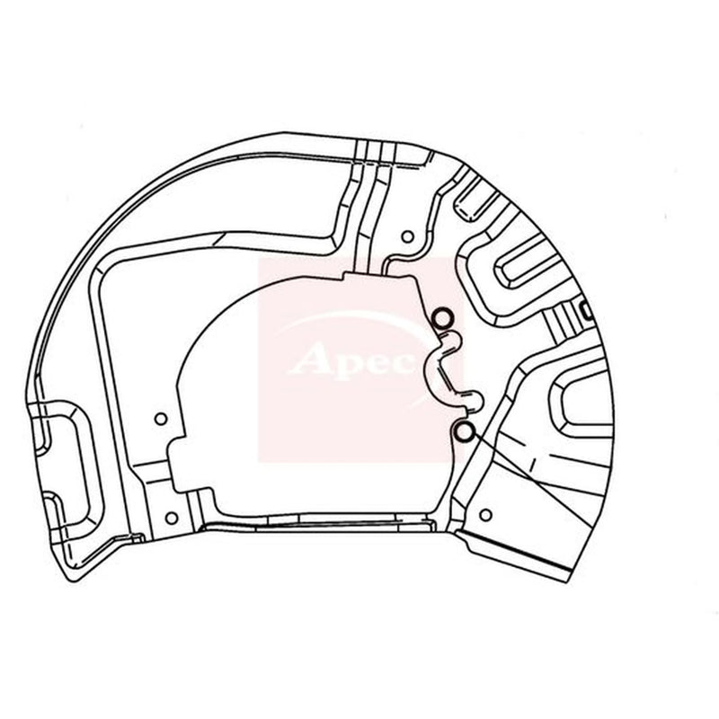 Apec Brake Disc Splash Guard Front Right ASG1023