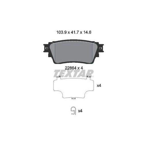 Textar Rear Brake Pad Set 2286401